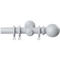 New Edge Blinds 28mm Woodland Curtain Pole Set - White | Size: 60 cm