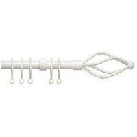 New Edge Blinds 16-19mm Metal Crown Final Metal Curtain Pole Set - Cream | Size: 170 cm - 300 cm