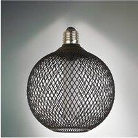 CGC Lighting Decorative Black Mesh Dimmable LED Bulb 1800K Ultra Warm Round Globe