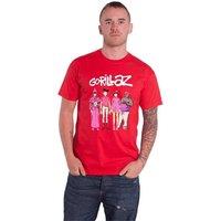 Gorillaz Cracker Island T-Shirt in Red | Size: Large