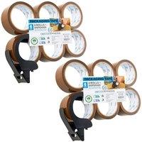 Deco Express Budget Dispenser With 6 Brown Tapes 2 Pack