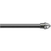 New Edge Blinds 13mm Extendable Metal Curtain Cafe Rods in Silver | Size: 60 cm