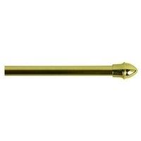 New Edge Blinds 13mm Extendable Metal Curtain Cafe Rods in Gold | Size: 85 cm