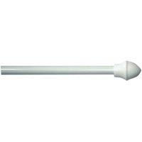 New Edge Blinds 13mm Extendable Metal Curtain Cafe Rods in White | Size: 140 cm
