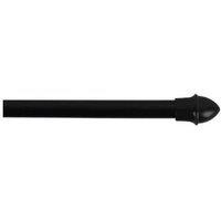 New Edge Blinds 13mm Extendable Metal Curtain Cafe Rods in Black | Size: 85 cm