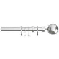 New Edge Blinds Finesse Extendable Curtain Pole in Silver | Size: 120 cm