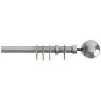 New Edge Blinds Finesse Extendable Curtain Pole in Silver | Size: 120 cm