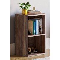 Home Discount Vida Designs Oxford 2 Tier Cube Bookcase Space-saving Storage in Walnut