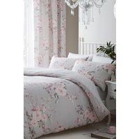 Catherine Lansfield 'Canterbury' Floral Duvet Set in Grey | Size: Single