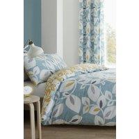Catherine Lansfield 'Inga Leaf' Reversible Duvet Cover Set in Green | Size: King