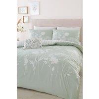 Catherine Lansfield 'Meadowsweet Floral' Duvet Set in Green | Size: Super King