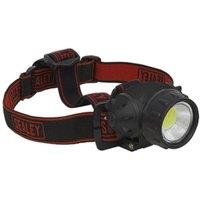 Loops Hands-Free Head Torch Spotlight - 3W COB LED - 200 Lumens - Battery Powered