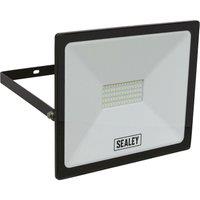 Loops Extra Slim Floodlight with Wall Bracket - 50W SMD LED - IP65 Rated - 4500 Lumens