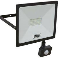 Loops Extra Slim Floodlight with PIR Sensor - 50W SMD LED - IP65 Rated - 4500 Lumens