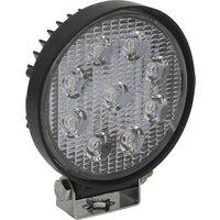 Loops Waterproof Work Light & Mounting Bracket -27W SMD LED - 115mm Round Flash Torch