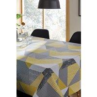 Catherine Lansfield 'Larsson Geo' 137cm x 178cm Table Cloth in Yellow | Size: 137 cm x 178 cm