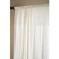 Pineapple Elephant 'Zofia Broderie Anglaise' Voile Curtain Panel in Natural | Size: 140 cm width x 183 cm drop
