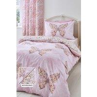 Catherine Lansfield 'Enchanted Butterfly' Duvet Cover Set in Pink | Size: Single