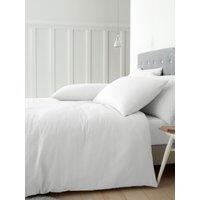 Catherine Lansfield 'Brushed Cotton' Duvet Cover Set in White | Size: Double