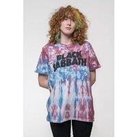 Black Sabbath Wavy Band Logo Dip Dye Wash T-Shirt in Purple | Size: Small