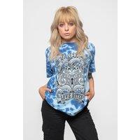 Def Leppard Love Bites Dye Wash T-Shirt in Blue | Size: Medium