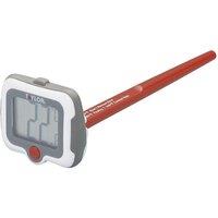 Taylor Pro Digital Pivoting Step Stem Thermometer in Red