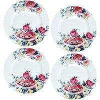 Mikasa Set of 4 Clovelly Porcelain 26cm Dinner Plates in Pink