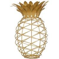 BarCraft Gold Finish Pineapple Cork Collector, Gift Tagged