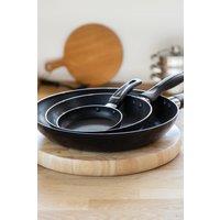 KitchenCraft Non-Stick Frying Pan Set in Gift Box in Black