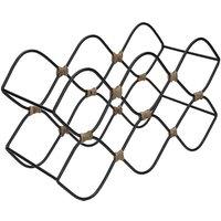 BarCraft 8-Bottle Metal Wine Rack in Black
