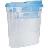 KitchenCraft BPA-Free Plastic Dry Food Storage Containers with Clip Lids, 3-Piece Set in Clear