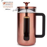 La Cafetiere Pisa Glass Cafetiere with Stainless Steel Frame in Copper