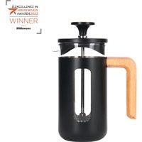 La Cafetiere Pisa Glass Cafetiere with Stainless Steel Frame in Black