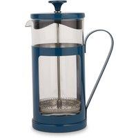 La Cafetiere Monaco 8 Cup Cafetiere, Stainless Steel & Glass 1L French Press, Blue in Dark Blue