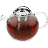 La Cafetiere Glass 1 Litre Darjeeling Teapot, 1 Litre, Gift Boxed in Metallic Silver