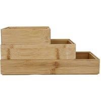 Copco Bamboo Home Organisers Set, 3 Pieces in Brown