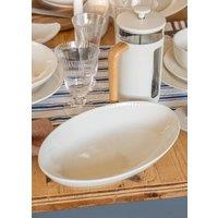 Mikasa Cranborne Stoneware Serving Bowl, 30.5cm, Cream in White