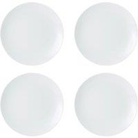 Mikasa Chalk Porcelain Dinner Plates, Set of 4, 27cm, White