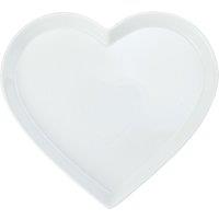 Mikasa Chalk Heart Porcelain Serving Platter, 30cm, White