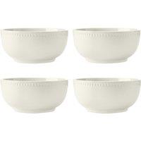 Mikasa 4pc Cranborne Cream Stoneware Cereal Bowls, 15cm in White