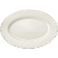 Mikasa Cranborne Stoneware Oval Serving Platter, 39cm, Cream