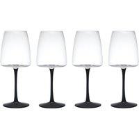 Mikasa Palermo Crystal Red Wine Glasses Set of 4, 450ml Dishwasher Safe in Clear