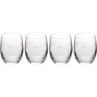 Mikasa Treviso Crystal Stemless Wine Glasses, Set of 4, 350ml in Clear
