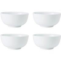 Mikasa Chalk Porcelain Cereal Bowls, Set of 4, 14cm, White