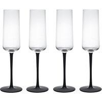 Mikasa Palermo Crystal Champagne Flutes, Set of 4, 250ml in Clear