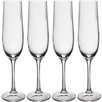 Mikasa Treviso Crystal Champagne Flute Glasses, Set of 4, 190ml in Clear