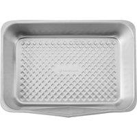MasterClass Silver Aluminium Roasting Pan with Pouring Spout, 41.5 x 31.5cm | Size: 41.5 x 31.5 cm