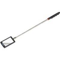 Loops Telescopic Inspection Mirror - Dual LED Lights - 52mm x 83mm Mirror - Extending