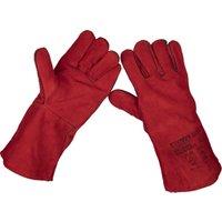 Loops PAIR Lined Leather Welding Gauntlets - Superior Heat & Spatter Protection