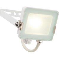 Loops Outdoor IP65 Waterproof Floodlight - 10W Cool White LED - Matt White Aluminium